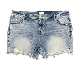 Lane Bryant Mid Rise Boyfriend Signature Fit Flex Magic Waistband Shorts Size 22